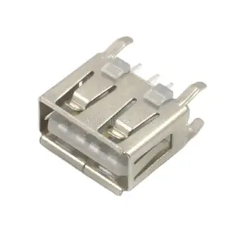 100 ADET Dişi USB Soket Şeffaf Kauçuk Taban Yüksekliği: 10mm Konnektör AF180 30U AF10. 0 kısa