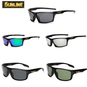 Marka Sunline Polarize Balıkçılık Gözlük UV400 Tasarımcı Unisex Oval güneş gözlüğü Anti-kayıp Halat Balıkçılık Gözlük Sürme Güneş Gözlüğü