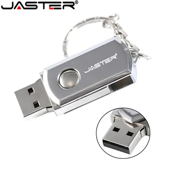 JASTER Metal paslanmaz çelik usb 2.0 flash sürücü 4GB USB flash sürücü 8GB 16GB 32GB 64GB 10 adet ücretsiz Renkli baskı logosu