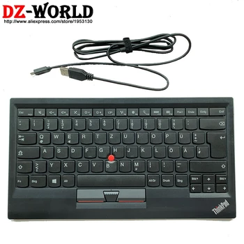 Orijinal Yeni Lenovo ThinkPad KT-1255 Alman Bluetooth Klavye Kablosuz Tablet PC dizüstü USB şarj aleti Trackpoint 03X8705