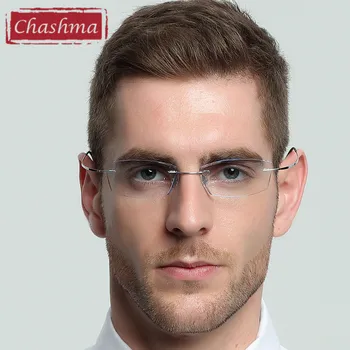 Chashma Marka B Titanyum Ultra Hafif Tonu Cam Erkekler Şık Gözlük Çerçeve Elmas Kesilmiş Renkli Lensler Erkek Gözlük