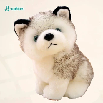 20cm Gerçekçi Sevimli Husky Köpek peluş oyuncaklar Yumuşak Doldurulmuş Hayvan Kawaii çocuk oyuncakları doğum günü hediyesi Kız için Karikatür Kabarık Köpek Oyuncak