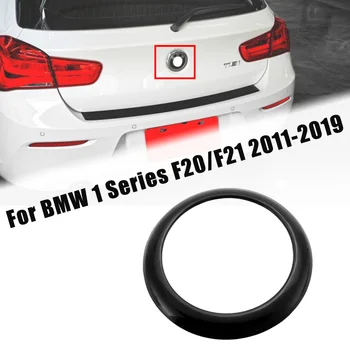 Araba Arka Amblem Halka Trim Rozeti Logosu krom çerçeve BMW 1 Serisi İçin F20 F21 2011-2019 3D Dış Gövde Amblem Sticker