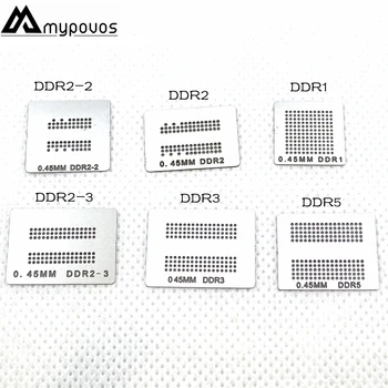 6 adet / grup Doğrudan Isıtmalı bga şablonlar (DDR DDR2 DDR2-2 DDR2-3 DDR3 DDR5) için XBOX360 ram bellek şablonlar