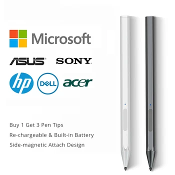 4096 Stylus Kalem Microsoft Surface Pro 3 İçin 4 5 6 7 Pro X Yüzey Git 2 Dizüstü Kitap Stüdyosu HP ASUS Tablet Manyetik Kalem Dokunmatik