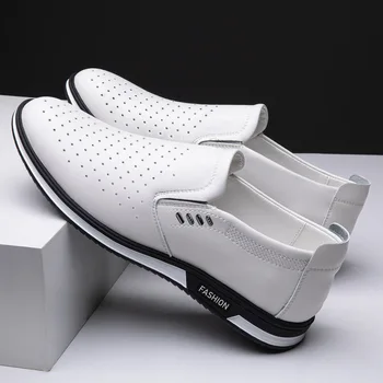 Marka Moda erkek mokasen ayakkabıları Erkek Deri rahat ayakkabılar Yüksek Kaliteli Yetişkin Moccasins Erkekler sürüş ayakkabısı 2022 Yeni erkek Elbise Ayakkabı