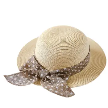 Connectyle Toddler Kız Çocuklar yazlık hasır şapka Sevimli İlmek Plaj Güneş Koruma Oyun Şapka