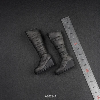 AS028 Siyah 1: 6 Ölçekli Orta Savaş botları Ayakkabı 12 inç Çıkarılabilir Ayak Kadın Aksiyon Figürü Vücut