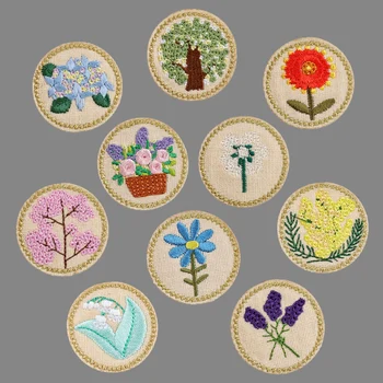 Mini Zarif Ağaç Karahindiba Gül Çiçek Yamalar Demir On Aplike Giysi için DIY Zanaat Aksesuar Karikatür Dikmek kumaş yapışkanı