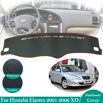 Hyundai Elantra 2001 -2006 için XD I30 Kaymaz Deri Mat Dashboard Kapak Pad Güneşlik Dashmat Aksesuarları Korumak 2004 2005