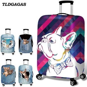 TLDGAGAS Streç Kumaş Pet Desen Bagaj Koruyucu Kapak Takım Elbise 18-32 İnç Arabası Bavul Kılıfı Seyahat Aksesuarları