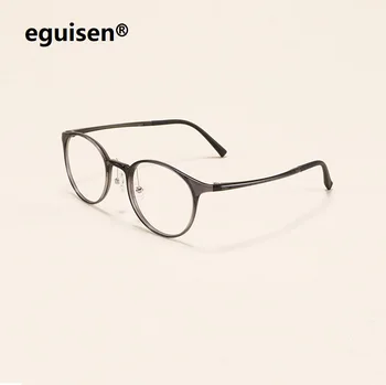genişlik - 138 Ultra hafif tungsten karbon çelik boru burunluklar miyop gözlük kadınlar marka erkekler yuvarlak retro optik gözlük çerçevesi