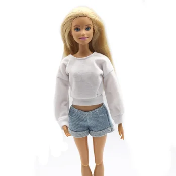 1/6 oyuncak bebek giysileri Turuncu Kazak Pantolon Denim Ekose Etekler Günlük Rahat Aksesuarları Elbise Giyinmek Barbie Kız Hediyeler