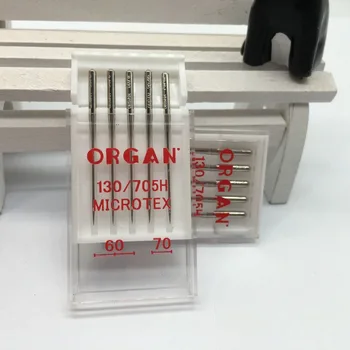Organ İğne Yerli Dikiş makinesi Parçaları Microtex Dikiş İğneleri 70/10 İçin Özellikle İyi Mikrofabrik İpek vb (1 paket=5 adet).