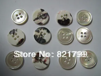 10.16 mm 16L beyaz trocas kabuk düğmesi 4 delik moda gömlek düğmeleri 200 adet