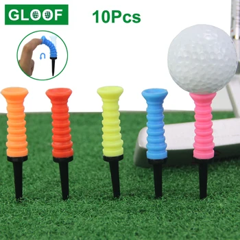 10 Adet Golf Tees Topu Tırnak Spor Eğitim Yardımları Açık Plastik Golf Eğitim Malzemeleri Plastik Top Damızlık Golf Tırnak Aksesuarları