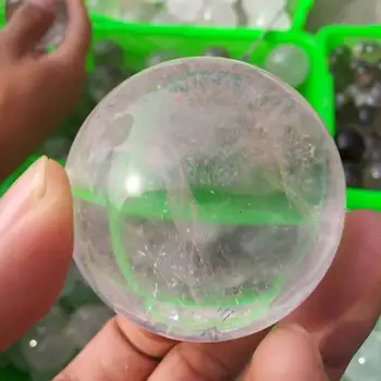 5 cm Doğal Temizle Beyaz Kristal Kuvars Küre Topu Numune Toplama Şifa