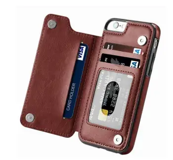 Lüks Kapak deri cüzdan iphone için kılıf 5 S SE 5 Funda Kart Yuvaları Telefonu çanta kılıfı Için iPhone 7 6 S 8 X Xr XS Max Coque