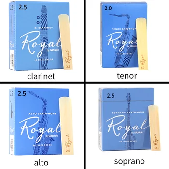 ABD Orijinal D'addario RICO Kraliyet mavi kutu Bb klarnet kamış Bb soprano tenor Eb alto saksafon kamış