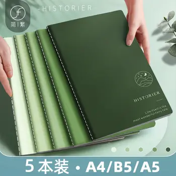 5ocsCandy renkli Japon basit A5 ızgara defter öğrencileri sınıf yatay çizgi kitap kızlar öğrenme yumuşak yüzlü defterler