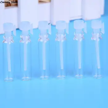 Parfüm Şişeleri Parfüm Şişesi 1ml Boş Laboratuvar Sıvı Koku Test Tüpü Deneme Şişesi 10/50 adet / grup Mini Cam örnek şişesi