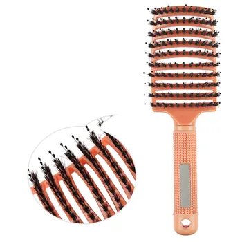 Saç Fırçası Derisi Masaj Tarak Kızlar Saç Fırçası Domuzu Kıl Kıvırcık Detangle saç fırçası Salon Kuaförlük Şekillendirici Araçları Kadınlar için