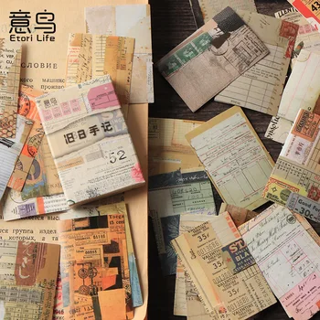30 Adet Kağıt Etiket Seti Evren Gezegen Gazete Vintage Tarzı Çıkartmalar Dıy Etiket Scrapbooking Hediye Ambalaj Sanat Zanaat