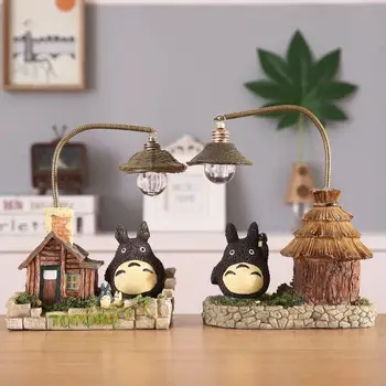 Hayao Miyazaki Komşum Totoro Ev Dekorasyon Gece Lambası Yatak Odası Masaüstü Kürkü Modeli Süs El Sanatları Kız Erkek Hediye