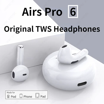 YENİ Orijinal Hava Pro 6 TWS kablosuz kulaklıklar Fone Bluetooth Kulaklık Mic Bakla Kulak Kulaklık Kulakiçi spor Kulaklık İçin Xiaomi