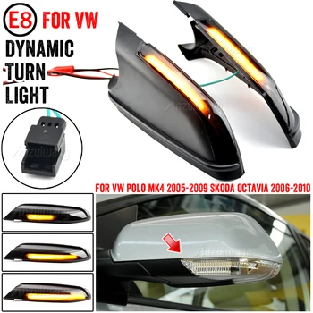 LED Dinamik Dikiz Dönüş Sinyali Ayna Göstergesi Flaşör İşık VW Polo İçin MK4 9N 2005-2009 Skoda Octavia İçin MK2 1Z 2004-2010