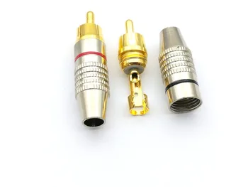 1000 adet Altın Kaplama RCA Fiş Ses Konektörü Metal lehim adaptörü