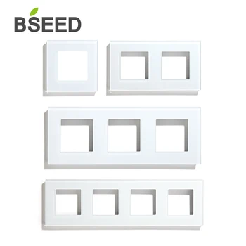 BSEED Akıllı Wifi Fonksiyon Tuşu Dokunmatik Anahtarı Duvar Soketi Artı Cam Panel krom çerçeve DIY Parçası Ev Geliştirme İle Çalışmak Tuya