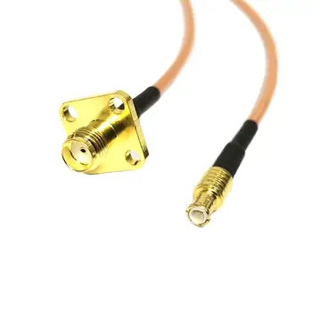 1 ADET SMA Dişi Panel Flanş Anahtarı MCX Erkek Düz Dik Açı Pigtail Kablo RG316 15cm WİFİ Kablosuz Modem YENİ