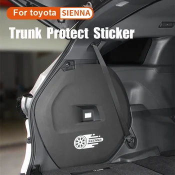 Toyota Sienna 2021 için 2022 Gövde Koruyucu Sticker Deri Araba İç Sticker Bagaj Kapağı Kurulu Dekoratif Sticker Aksesuarları