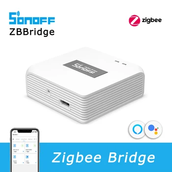 SONOFF Zigbee Köprü Hub Ağ Geçidi Zigbee Anahtarı PIR Hareket Sensörü Zigbee Kapı Sensörü, eWeLink App Alexa Google Ev ile Çalışmak