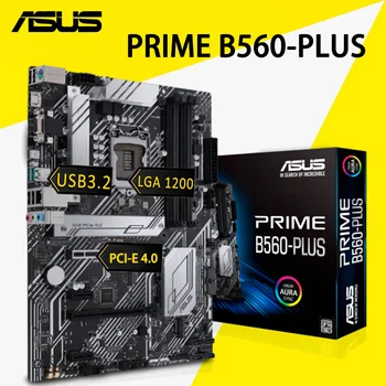 LGA 1200 Asus PRIME B560-PLUS Anakart PCI-E 4.0 VGA Ekran Bağlantı Noktası Intel 11th-Gen CPU PCI-E 4.0 M. 2 SSD Intel B560 Placa-mãe