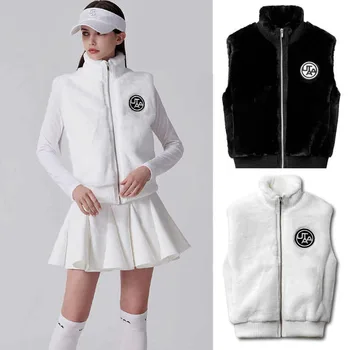 Presale 22 Yeni golf kıyafetleri Sonbahar ve kış kadın peluş elbise Üst Moda Çok Yönlü yelek Kalınlaşmış sıcak yelek