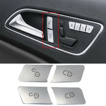 4 adet Paslanmaz Çelik Koltuk Bellek Kilidi Açma Anahtarı düğme kapağı Trim İçin Mercedes Benz E-Class W212 GLK X204 GLE ML Sınıfı W166