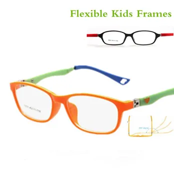 Sağlıklı Silikon Çocuk Şeffaf Gözlük Kız Erkek Esnek Gözlük Çerçeveleri Çocuk Gözlük Çerçeveleri Optik Gözlük Çerçeveleri Çocuk