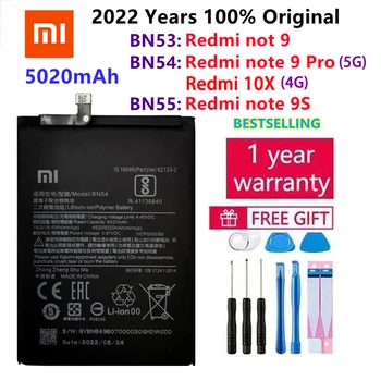 2022 100 % Orijinal Xiao mi BN53 BN54 BN55 Telefonu Pil İçin Xiaomi Redmi not 9 Pro 9S 10X 4G 5G Yedek Piller Bateria