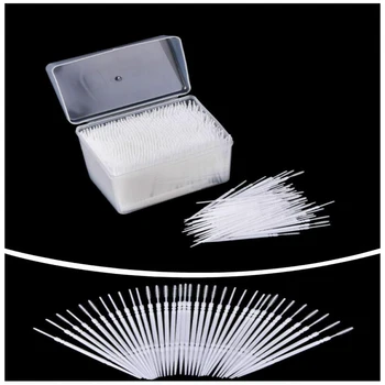1100 Adet / kutu Beyaz İnterdental Fırça Çift Kafa Diş Fırçası Temizleme Kürdan Ağız Bakımı Aracı Kürdan Diş İpi
