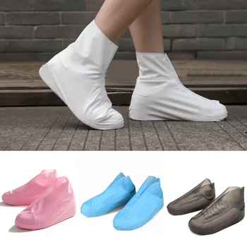 2022 Lastik Çizmeler Yeniden Kullanılabilir Lateks Su Geçirmez yağmur ayakkabı koruyucu Kaymaz Silikon Galoş bot galoşları Unisex Ayakkabı Aksesuarları