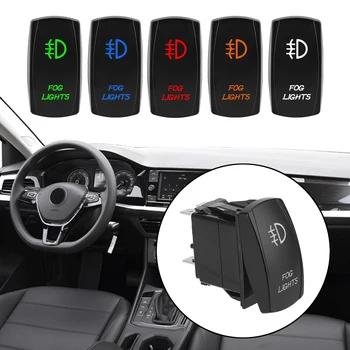 Sis ışık anahtarı Otomobil Modifikasyonu Araba Dashboard Düğmesi Bağlayıcı İşıklı ON-OFF 5 Pin LED Rocker Anahtarı