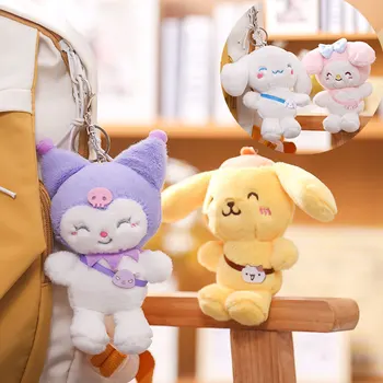 Sanrio Kawaii peluş oyuncaklar Kuromi Hello Kitty My Melody Anahtarlık Karikatür Dolması Peluş Bebek Sevimli Kolye Dekor çocuk Oyuncakları Hediye