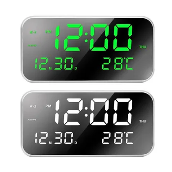 LED Saat Erteleme dijital alarmlı saat Saat Seyahat Elektronik Masa Led Masa Saati Uyandırma Sessiz çalar saat Yatak Odası Ev Dekor Hediye