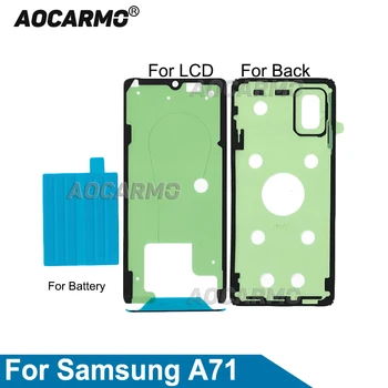 Aocarmo LCD Ön Yapıştırıcı Samsung Galaxy A71 SM-A7160 A715F arka kapak Pil Sticker Tutkal Yedek Parçalar