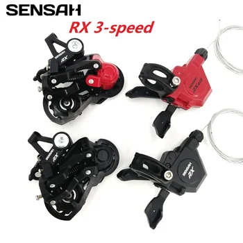 SENSAH-RX 412 Katlanır Bisiklet 3 Hız Arka Attırıcı Vites Kolu 3-Speed Freewheel Shifter Seti Katlanır Bisiklet Parçaları