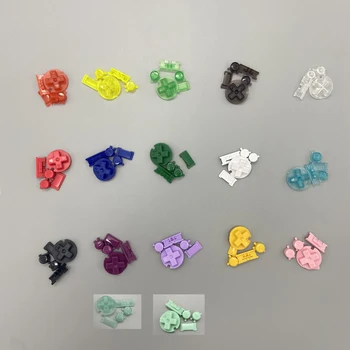 Yüksek kaliteli Plastik Renkli Düğme Kiti Tuş Takımı Gameboy Renk Düğmeleri GBC D Pedleri A B Düğmeler onarım