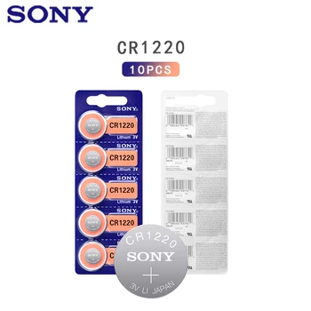 10 adet / grup Sony Orijinal CR1220 Düğme Pil İçin İzle Araba Uzaktan Anahtar cr 1220 ECR1220 GPCR1220 3v Lityum Piller