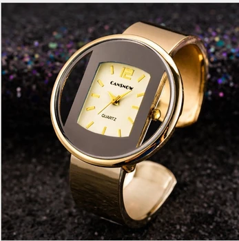 Moda Kadınlar Bilezik İzle Altın Tasarlanmış Lüks Bayanlar Kol Saatleri Çelik Kadın Kuvars Saat Satış Hediye Elbise Reloj Mujer